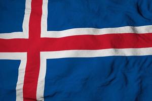 Icelandic flag in 3D rendering photo