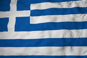bandera griega en renderizado 3d foto