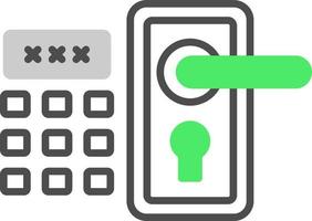 Door Lock Creative Icon Design vector