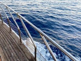 Beautiful sea view from the deck of the ship photo