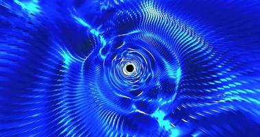 bucle azul metálico futurista brillante con reflejos túnel sin fin hecho de materiales de alta tecnología. fondo abstracto. protector de pantalla foto