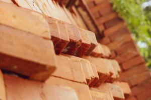 The arrangement of the bricks arranged in such a way forms a very beautiful building photo