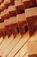 The arrangement of the bricks arranged in such a way forms a very beautiful building photo
