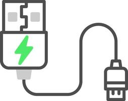 diseño de icono creativo de cable usb vector