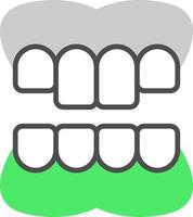 diseño de icono creativo de dentadura postiza vector