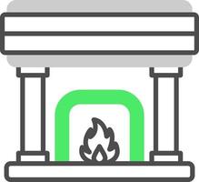 Fireplace Creative Icon Design vector