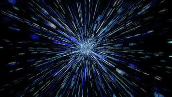 Abstract flight in Stars Travel, Hyperspace jump, background 3D rendering video