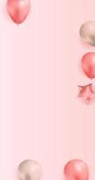 Video Pink holiday background with balloons