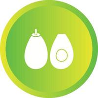 Unique avocado Vector Glyph Icon