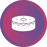 Unique Birthday Cake Vector Glyph Icon