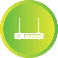 Unique Wifi Router Vector Glyph Icon