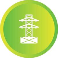 icono de glifo de vector de torre de electricidad único