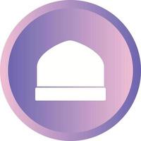 Unique Knitted Cap Vector Glyph Icon