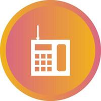 Unique Wireiess Landline Phone Vector Glyph Icon