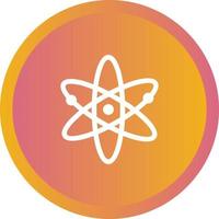 Unique Atomic Structure II Vector Glyph Icon