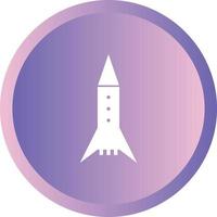 Unique Space Rocket Vector Glyph Icon