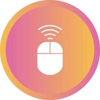 Unique Wireless Input Device Vector Glyph Icon