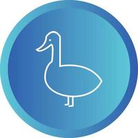 Unique Duck Vector Line Icon