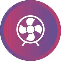 Unique Electric Fan Glyph Vector Icon