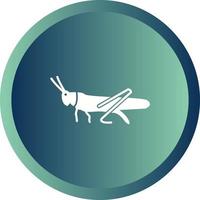 Unique grasshopper Glyph Vector Icon