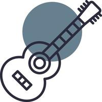 Acoustic Guitar Creative Icon Design vector