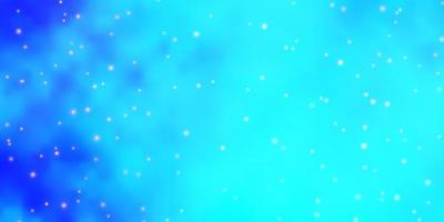 Light BLUE vector texture with beautiful stars.