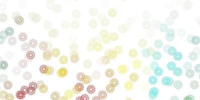 Light multicolor vector doodle pattern with flowers.