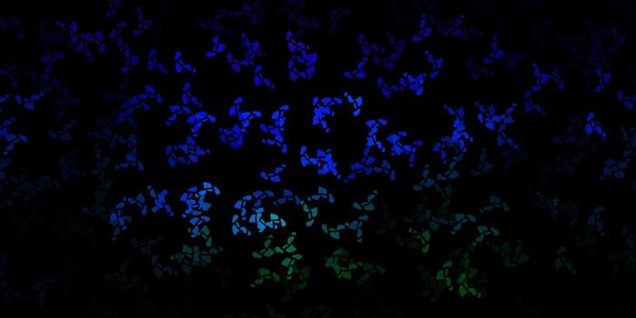 Dark multicolor vector pattern with abstract shapes.