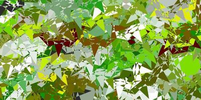 Light Green, Yellow vector background with polygonal forms.