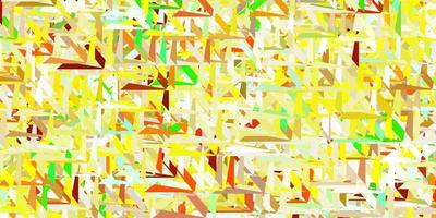 Light green, yellow vector pattern with polygonal shapes.