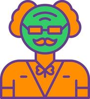 Old Man Creative Icon Design vector