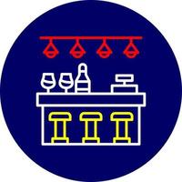 Bar Counter Creative Icon Design vector