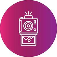 Instant Camera Creative Icon Design vector