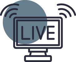 Live Streaming Creative Icon Design vector