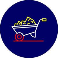 Wheelbarrow Creative Icon Design vector