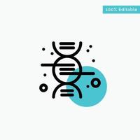 Dna Research Science turquoise highlight circle point Vector icon