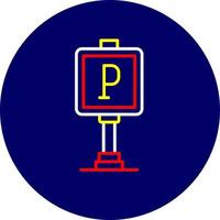 Parking Sign Creative Icon Design vector