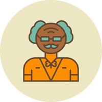 Old Man Creative Icon Design vector