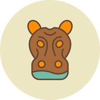 diseño de icono creativo de hipopótamo vector