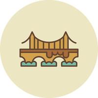 diseño de icono creativo de puente vector