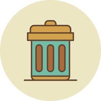 Trash Bin Creative Icon Design vector