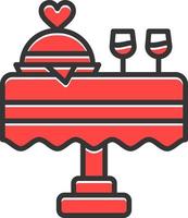 Wedding Dinner Creative Icon Design vector