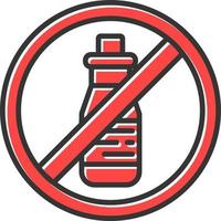 No Alcohol Creative Icon Design vector