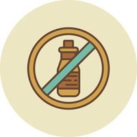 No Alcohol Creative Icon Design vector