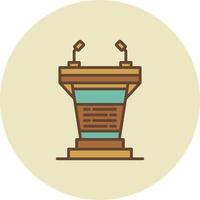 Podium Creative Icon Design vector
