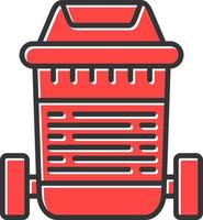 Trash Bin Creative Icon Design vector
