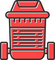 Trash Bin Creative Icon Design vector