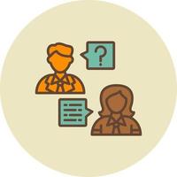 Job Interview Creative Icon Design vector
