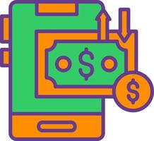 Money Transfer Creative Icon Design vector