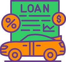 Car Loan Creative Icon Design vector